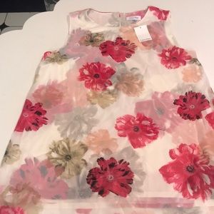 Beautiful New Calvin Klein Sleeveless Floral top